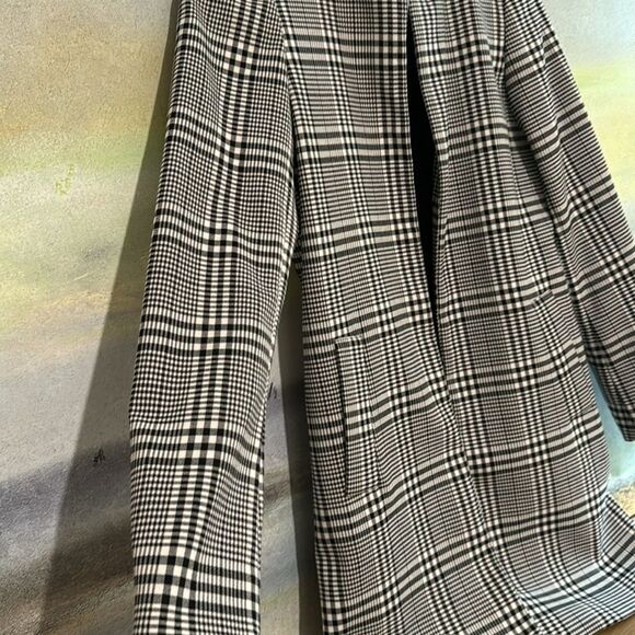 Carolina Belle Montreal Plaid Open Front Lined Blazer Size XS - Picture 3 of 9